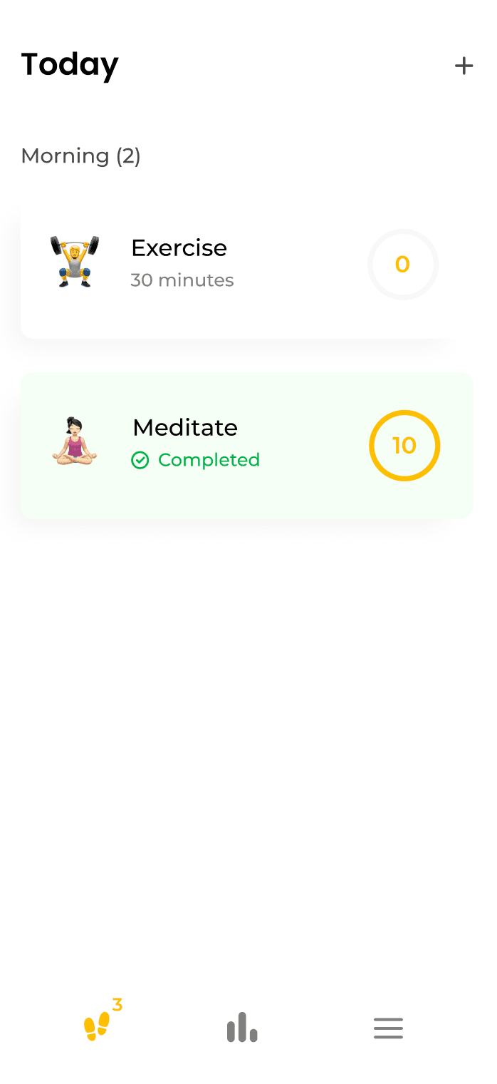 Lasting Habits App Screenshot
